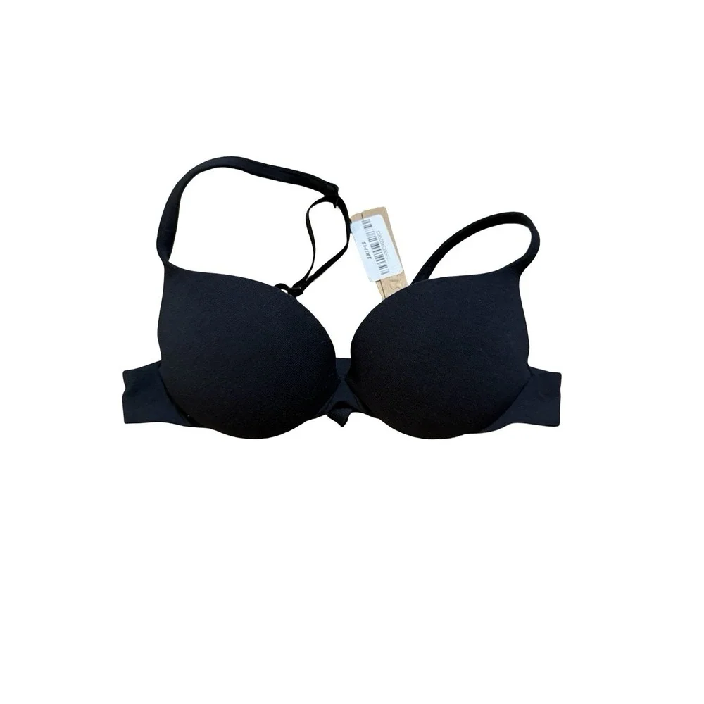 Skims Everyday Cotton Ultimate Bra - New - Onyx - 32A